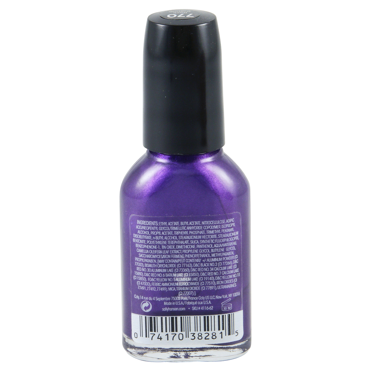 slide 2 of 3, COTY Sally Hansen SH Hard as Nails Color Nail Polish Lacquer Rock Bottom 770 13.3 ML / 0.45 FL OZ, 13.30 mL