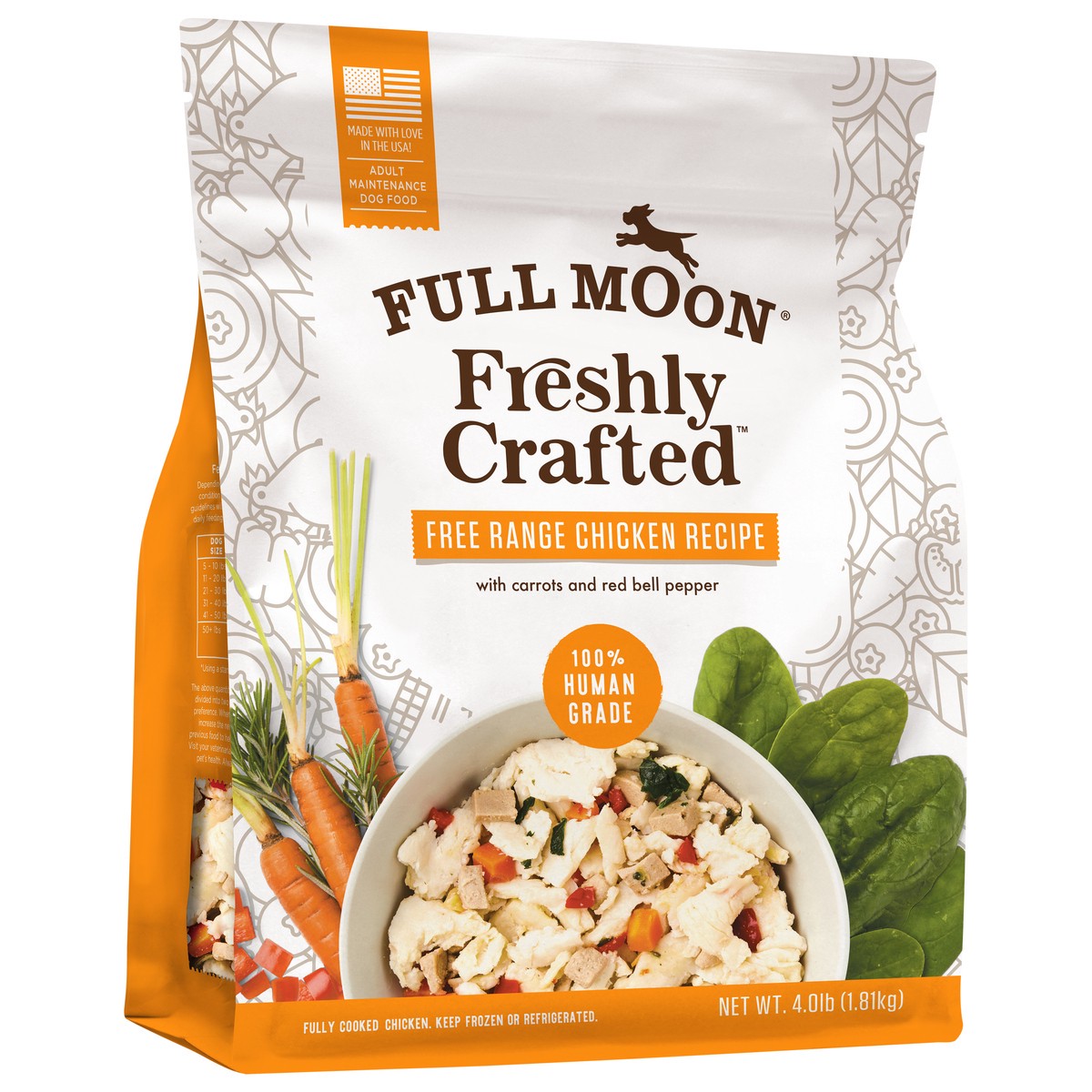 slide 3 of 5, FULL MOON Freshly Crafted Free Range Chicken Dog Food, 64 oz., 4 lb