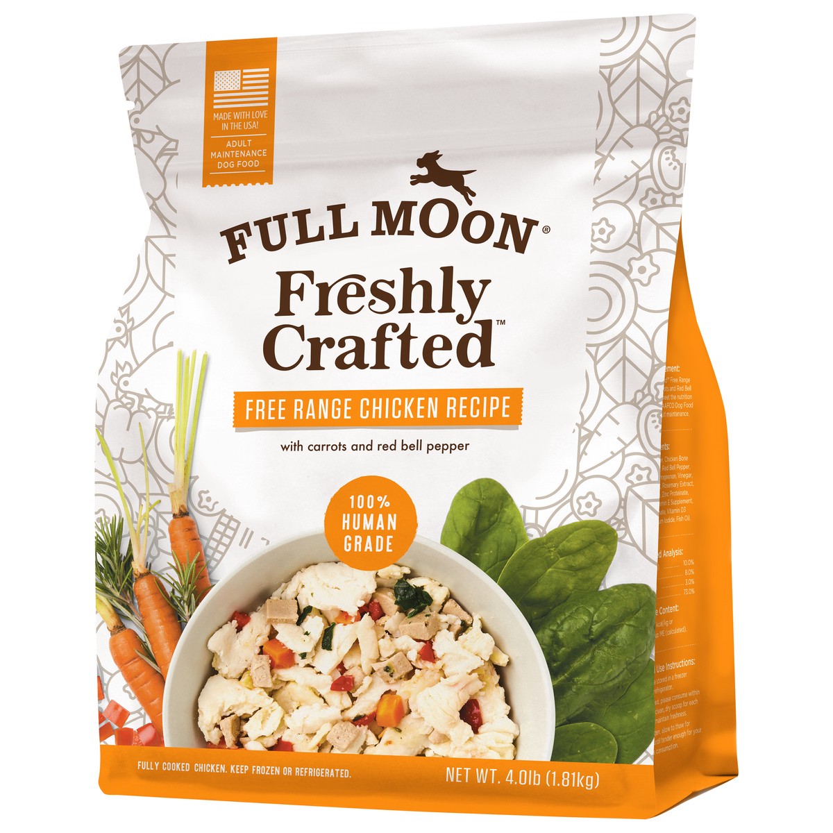slide 2 of 5, FULL MOON Freshly Crafted Free Range Chicken Dog Food, 64 oz., 4 lb