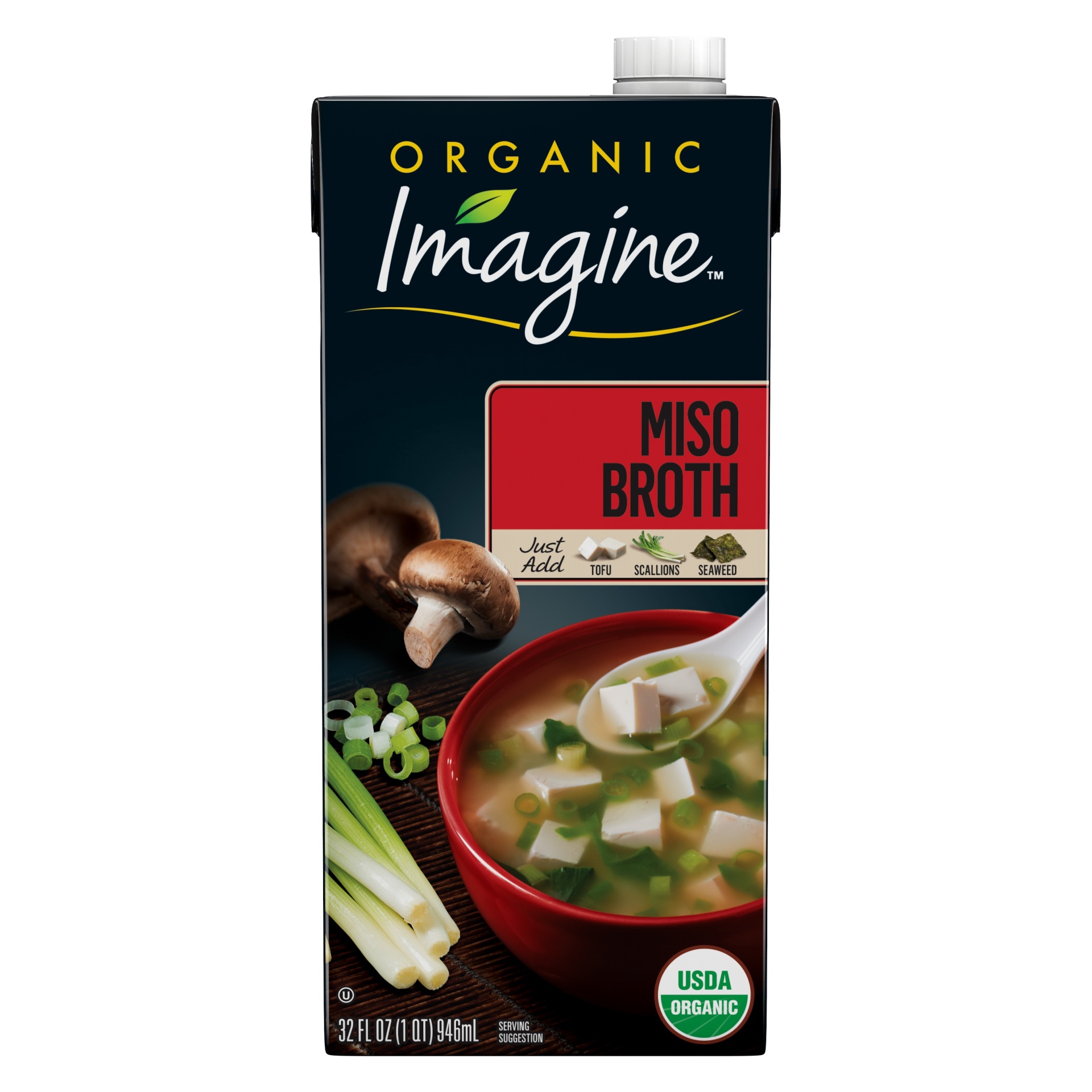 slide 1 of 3, Imagine Organic Miso Broth, 32 fl oz