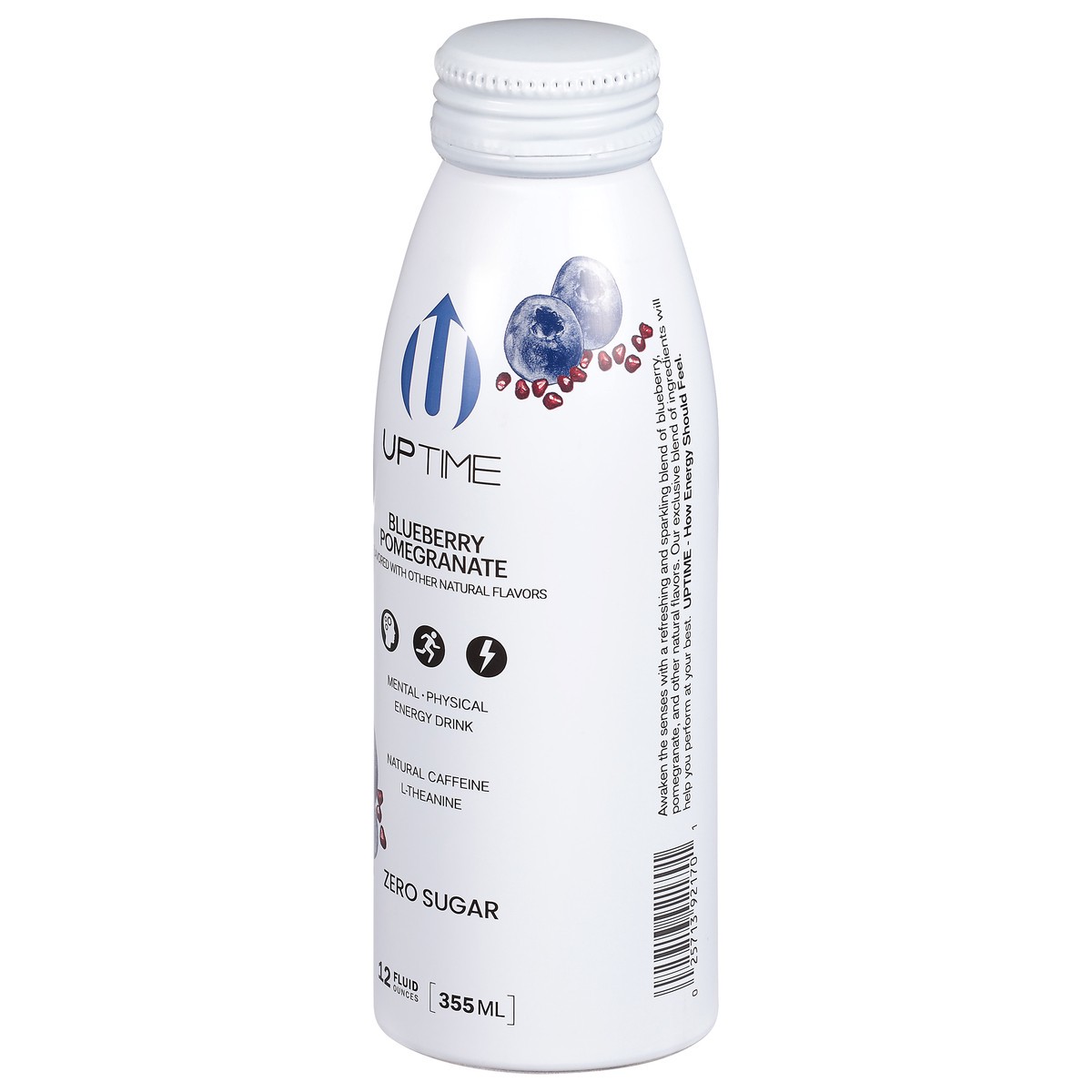 slide 2 of 9, UPTIME Energy Blueberry Pomegranate Sugar Free, 12 fl oz
