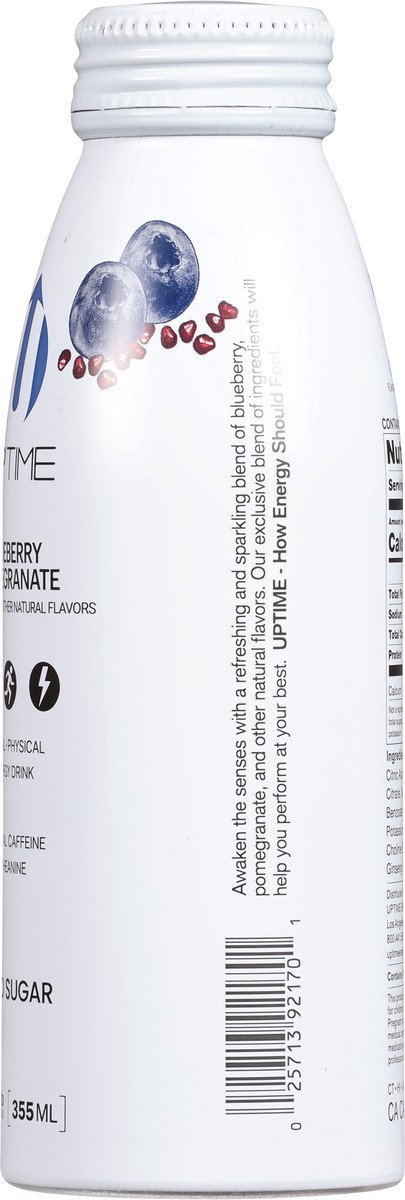slide 8 of 9, UPTIME Energy Blueberry Pomegranate Sugar Free, 12 fl oz