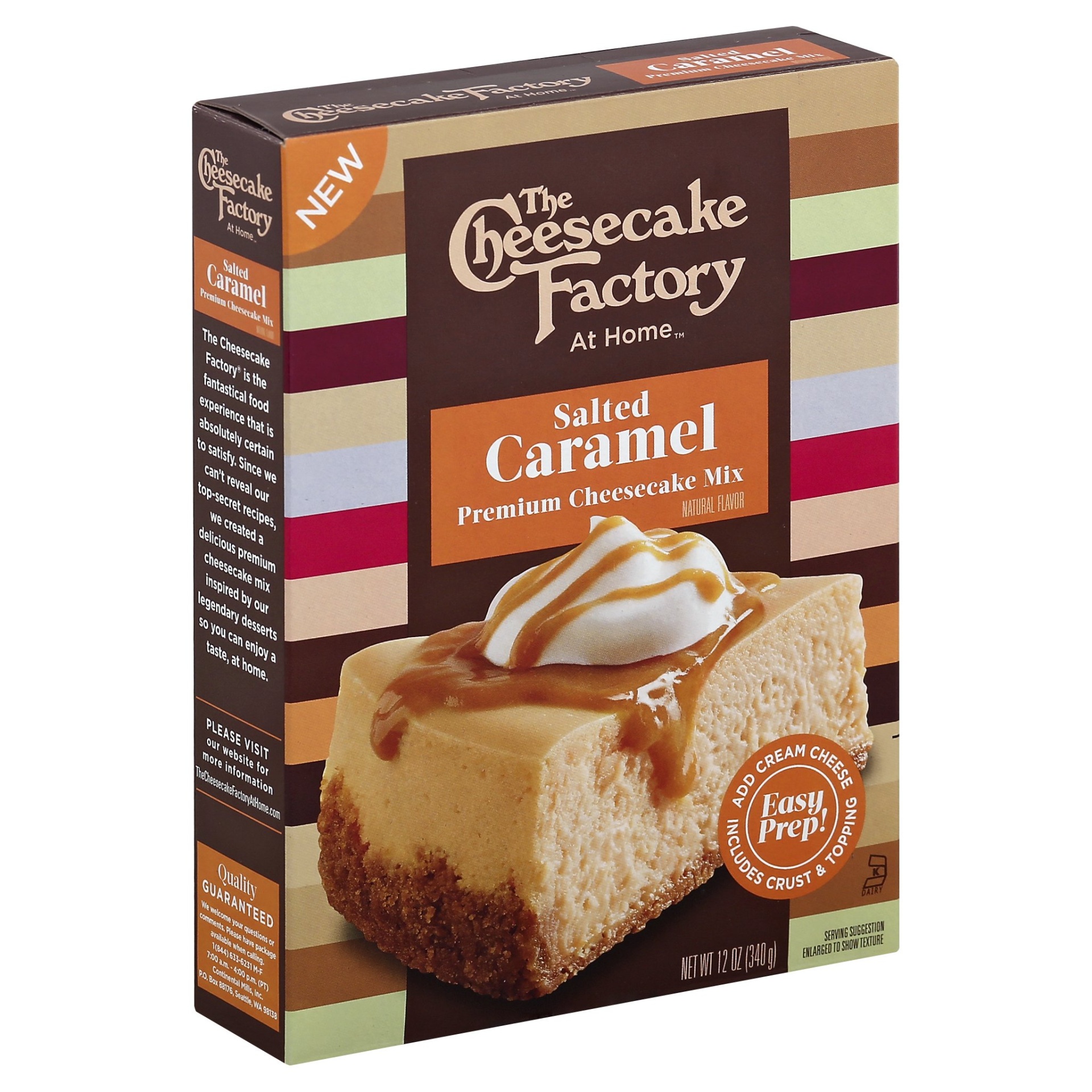 slide 1 of 1, The Cheesecake Factory At Home Salted Caramel Premium Cheesecake Mix, 12 oz