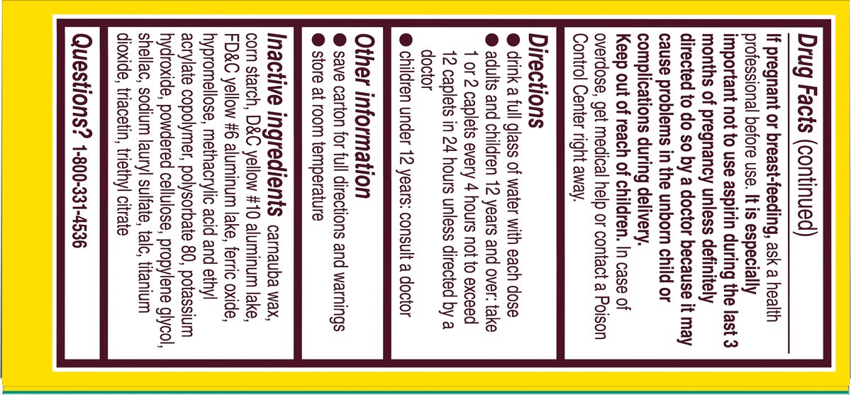 slide 3 of 6, Bayer Aspirin Pain Reliever Enteric Coated Caplets 325mg, 100 ct