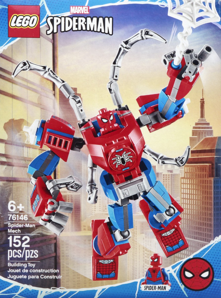 slide 6 of 9, LEGO Marvel Spider-Man 6+ 152 Pieces Spider-Man Mech Building Toy 1 ea, 1 ct