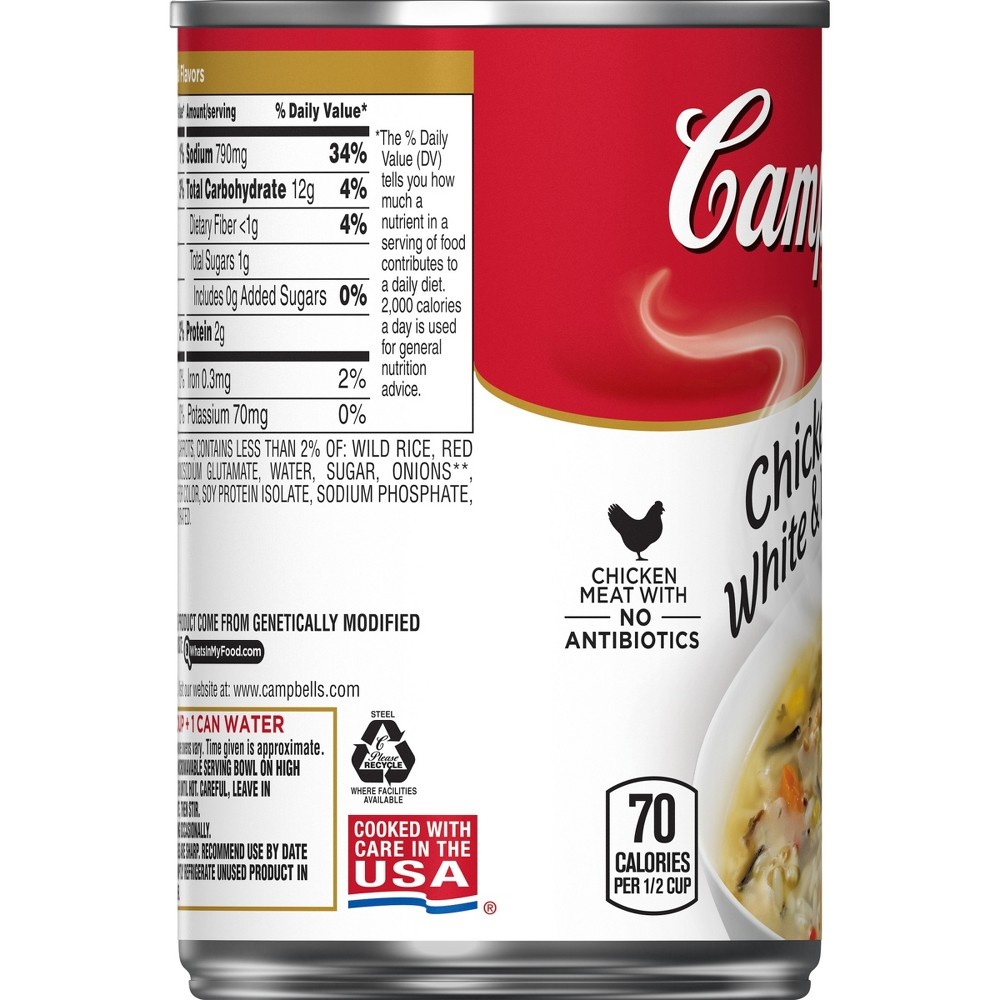 slide 7 of 8, Campbell's Condensed Chicken and Rice Soup With White and Wild Rice, 10.5 oz Can, 10.5 oz