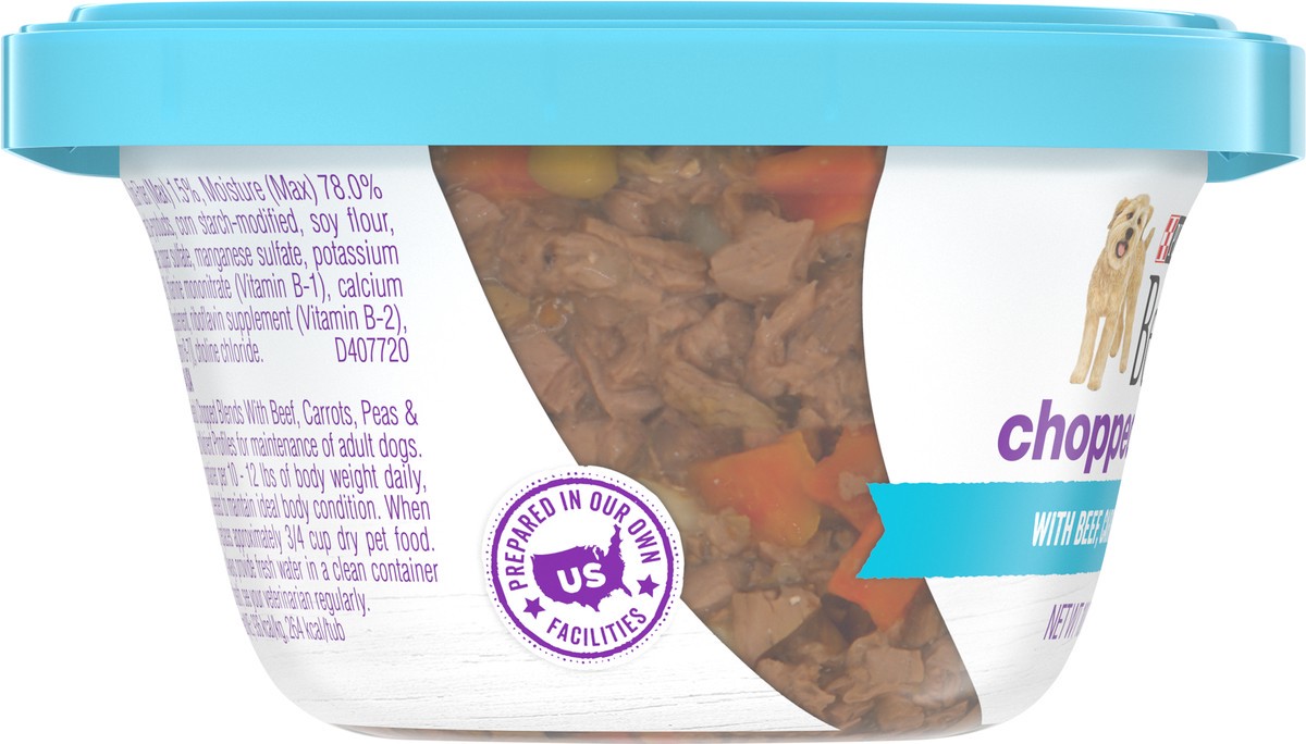 slide 6 of 9, Purina Beneful Chopped Blends Wet Dog Food with Beef, Carrots, Peas & Barley - 10oz, 10 oz