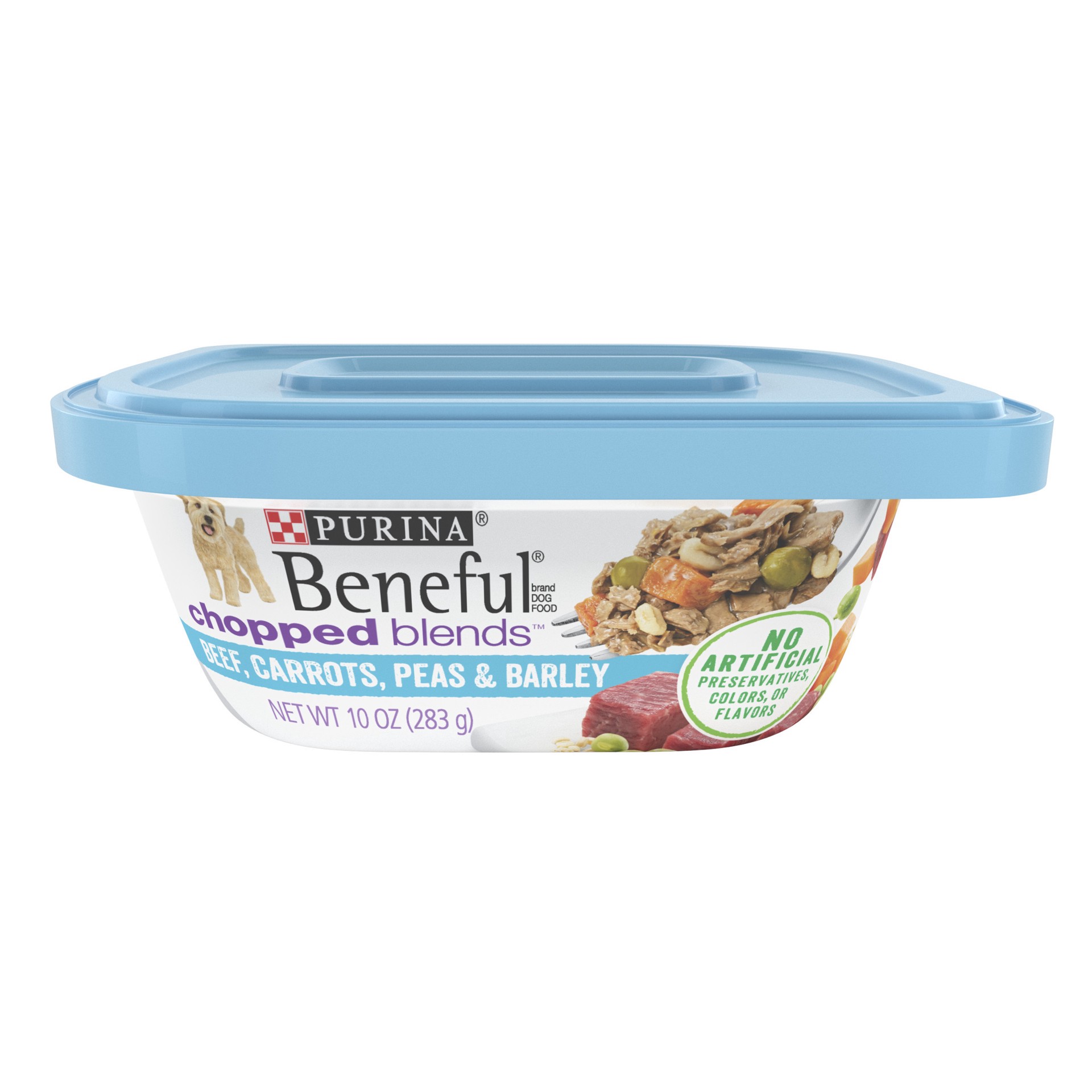 slide 1 of 9, Purina Beneful Chopped Blends Wet Dog Food with Beef, Carrots, Peas & Barley - 10oz, 10 oz