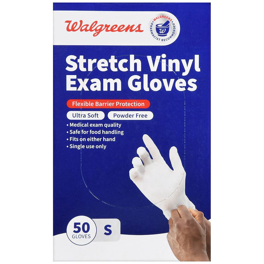 slide 2 of 5, Walgreens Small Latex Free Vinyl Exam Gloves, 50 ct