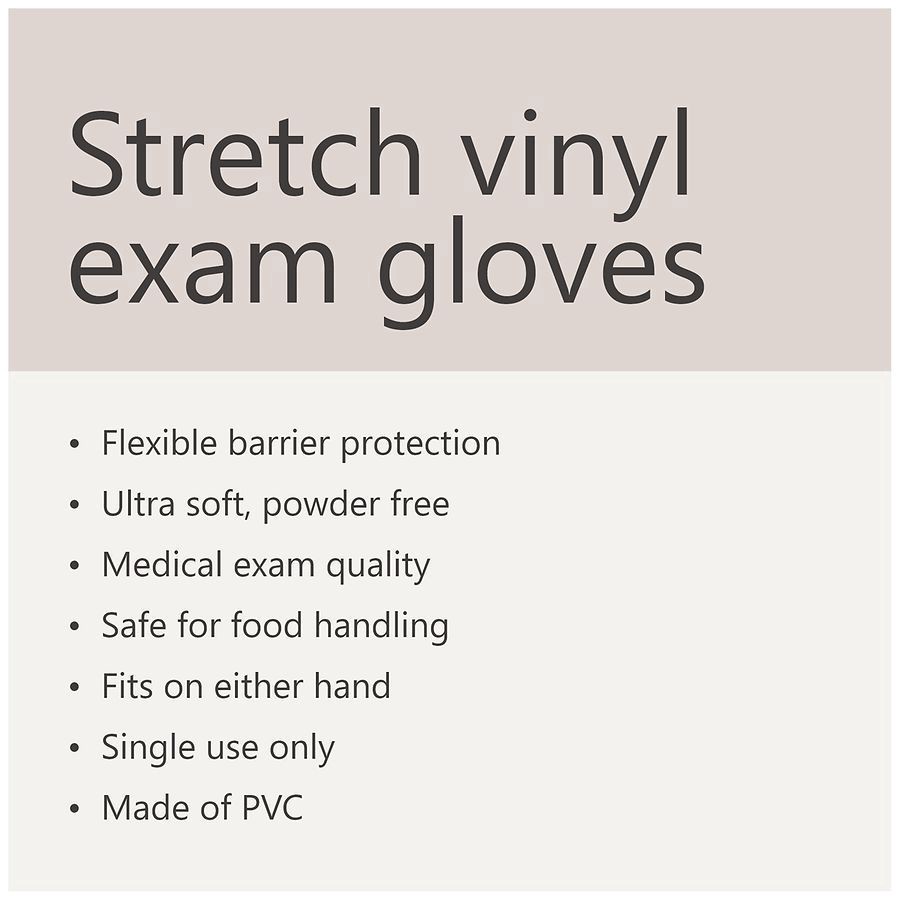 slide 4 of 5, Walgreens Small Latex Free Vinyl Exam Gloves, 50 ct