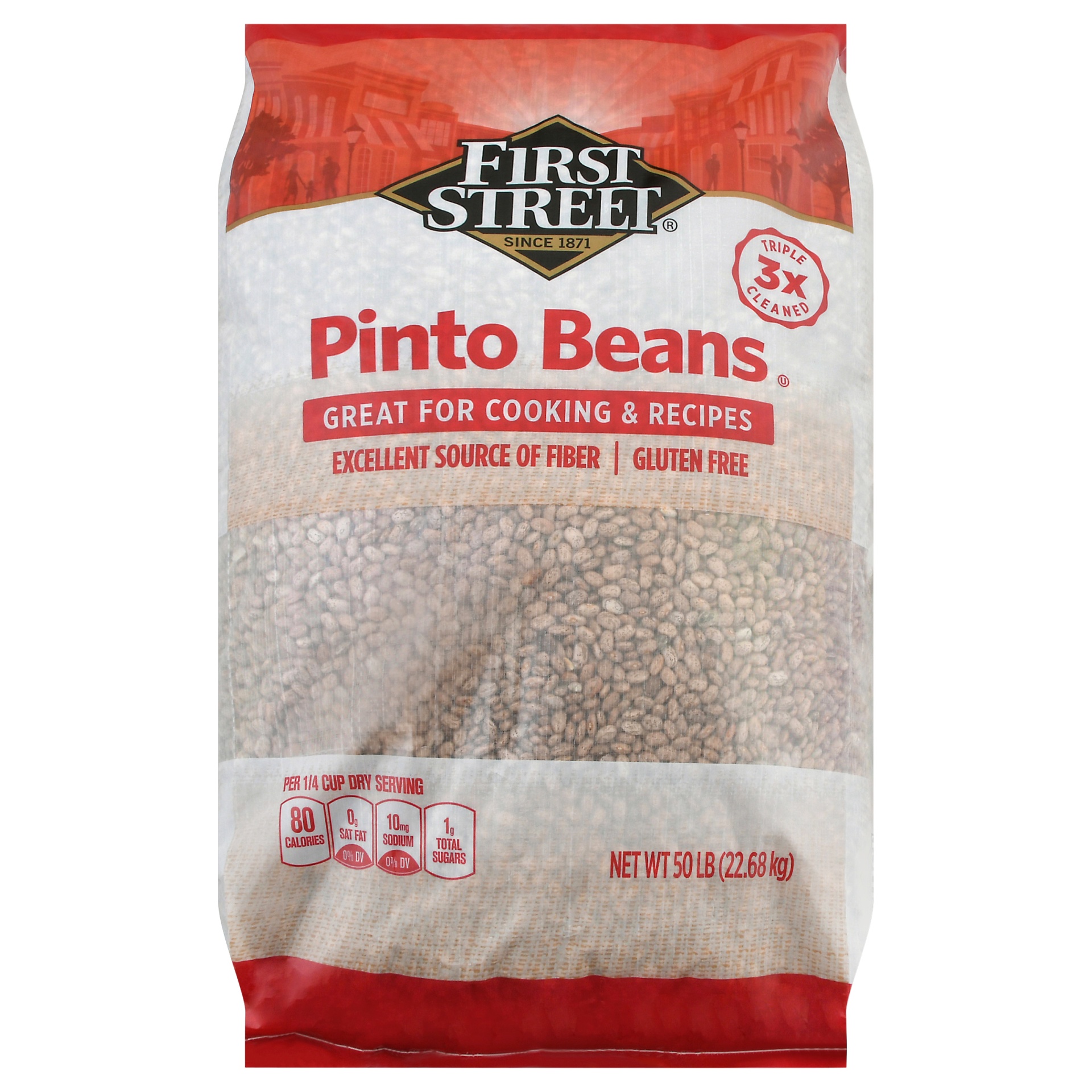 slide 1 of 1, First Street/Montecito Pinto Beans, 50 lb