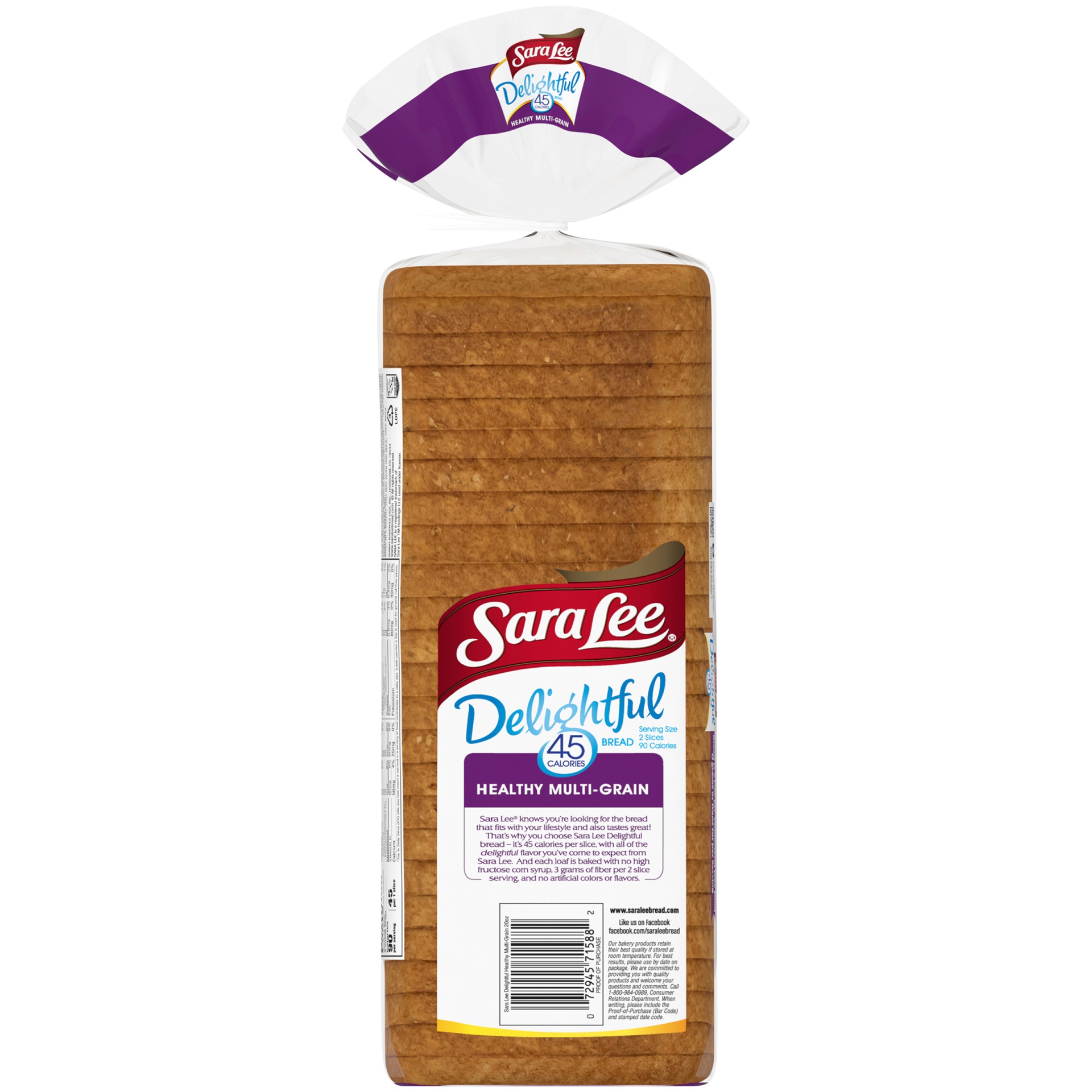 slide 7 of 9, Sara Lee Delightful Multi-Grain Bread - 20oz, 20 oz