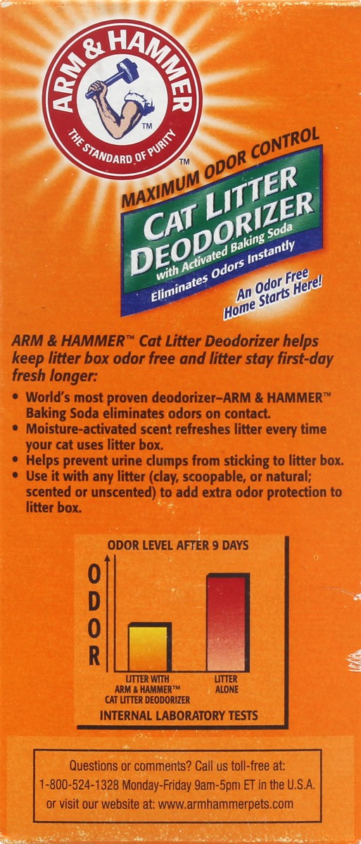 slide 2 of 11, ARM & HAMMER with Activated Baking Soda Cat Litter Deodorizer 20 oz, 20 oz