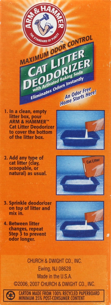 slide 5 of 9, ARM & HAMMER Baking Soda Cat Litter Deodorizer, 20 oz