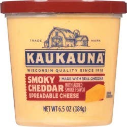 Kaukauna Spreadable Cheese, Smoky Cheddar