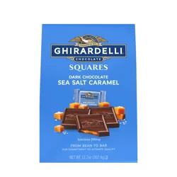 GHIRARDELLI Dark Chocolate Sea Salt Caramel Squares,