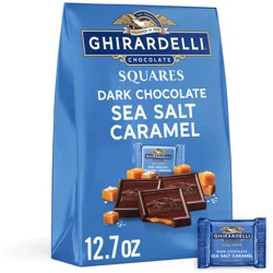 GHIRARDELLI Dark Chocolate Sea Salt Caramel Squares,