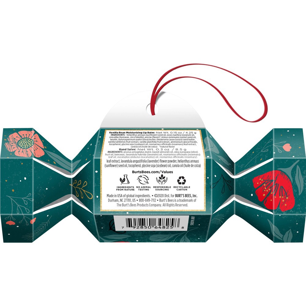 slide 2 of 2, Burt's Bees A Bit of Burt's Bees Holiday Gift Set, Vanilla Bean Lip Balm and Hand Salve, 1 ct
