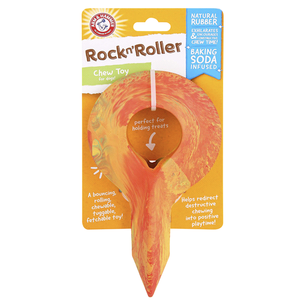 slide 1 of 1, ARM & HAMMER Rock n' Roller Treat Stuffable Dog Toy, 1 ct