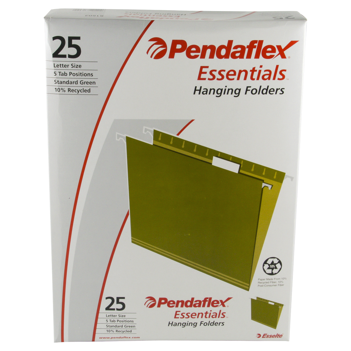 slide 1 of 5, Pendaflex Essentials Green Hanging Folders, 25 ct