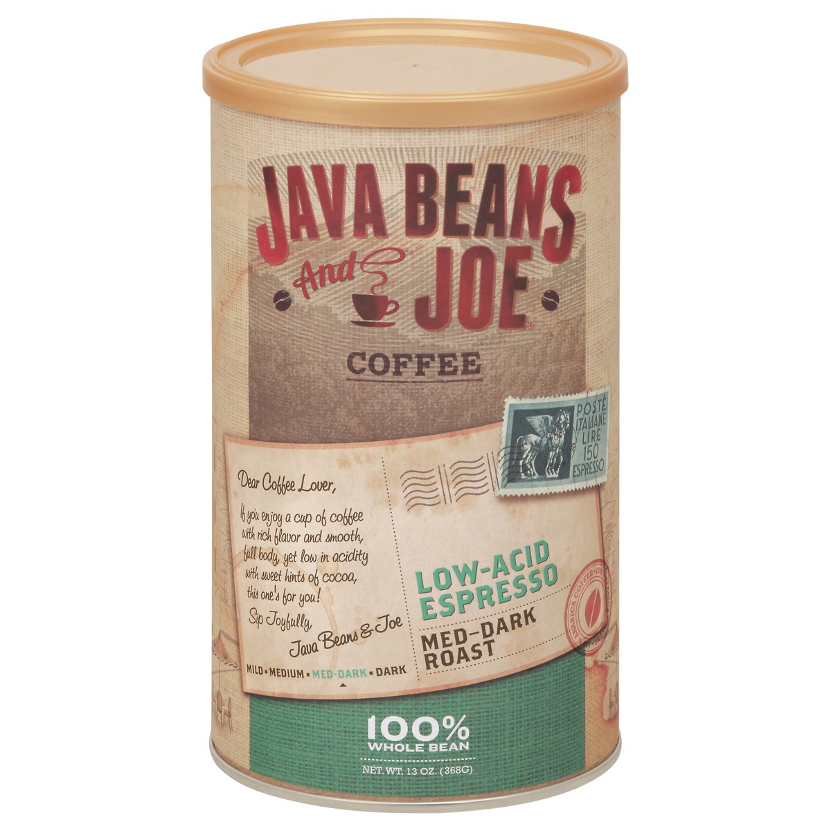 slide 12 of 13, Java Beans & Joe Coffee Low-Acid Espresso Medium Dark Roast Coffee 13 oz, 13 oz