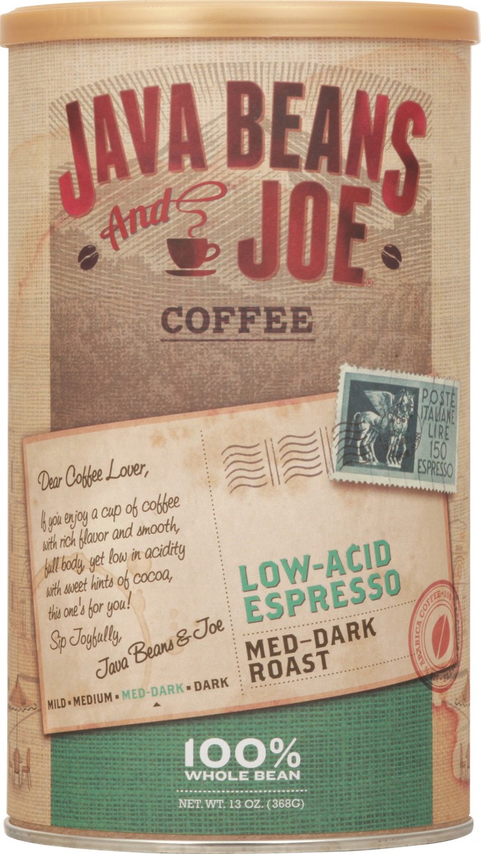 slide 13 of 13, Java Beans & Joe Coffee Low-Acid Espresso Medium Dark Roast Coffee - 13 oz, 13 oz