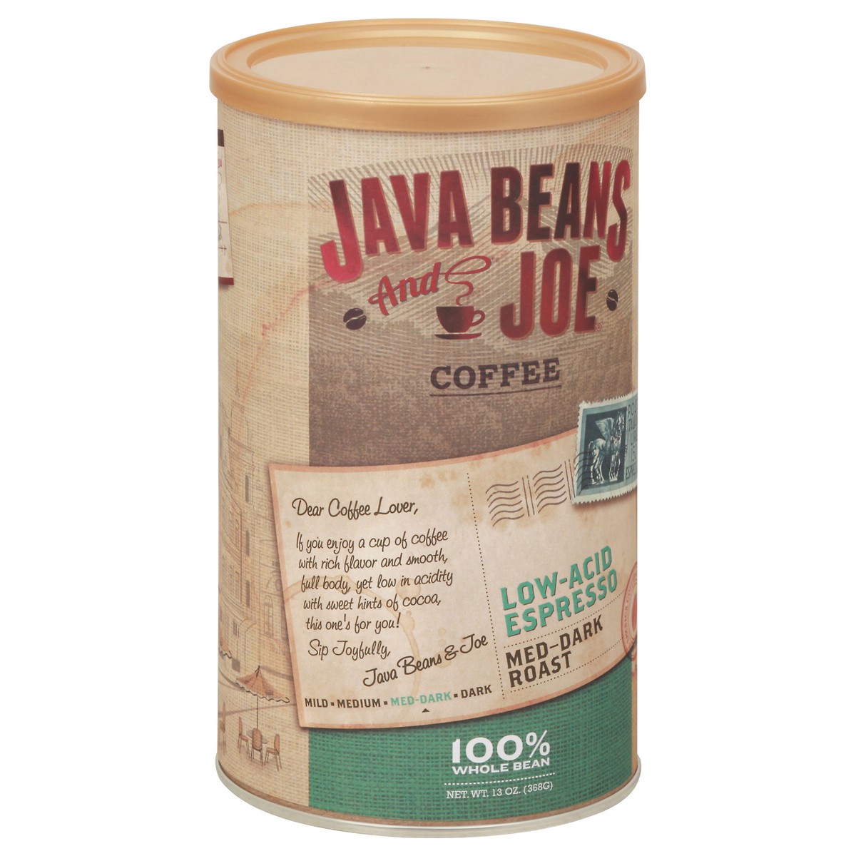 slide 7 of 13, Java Beans & Joe Coffee Low-Acid Espresso Medium Dark Roast Coffee - 13 oz, 13 oz