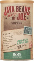 Java Beans & Joe Coffee Low-Acid Espresso Medium Dark Roast Coffee - 13 oz