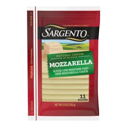 Sargento Sliced Mozzarella Natural Cheese, 11 Slices