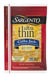 Sargento Colby-Jack Natural Cheese Ultra Thin Slices, 20 slices