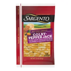 Sargento Sliced Colby-Pepper Jack Natural Cheese, 11 slices