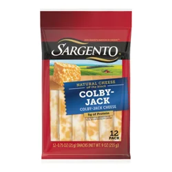 Sargento Colby-Jack Natural Cheese Snack Sticks, 12-Count