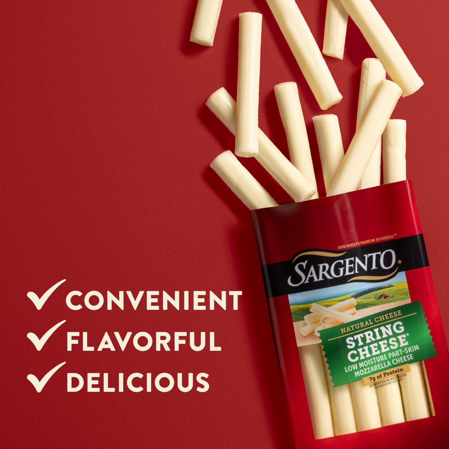 slide 7 of 8, Sargento Natural String Cheese Snacks, 12-Count, 12 ct