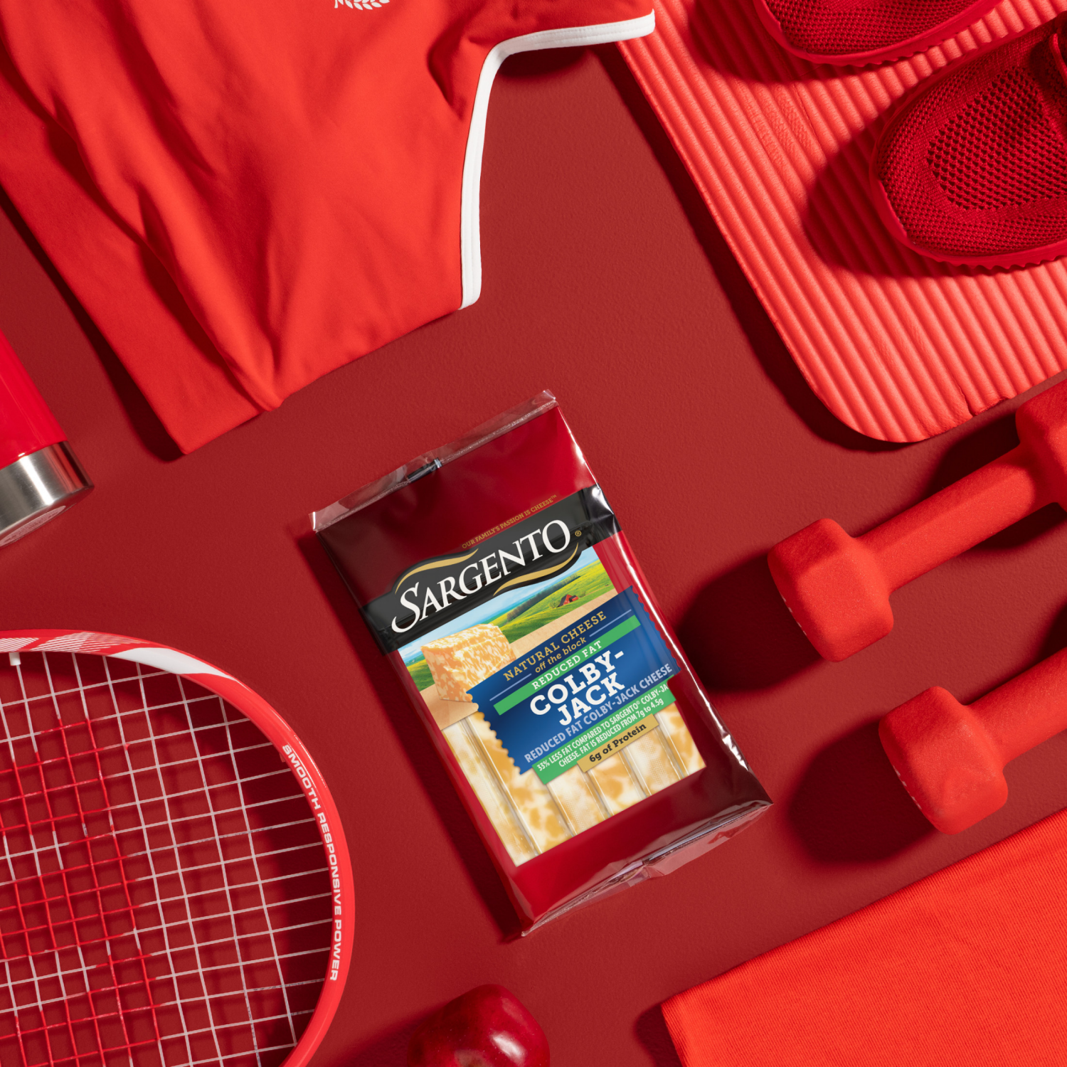 slide 6 of 8, Sargento Reduced Fat Colby-Jack Natural Cheese Snack Sticks, 12-Count, 12 ct