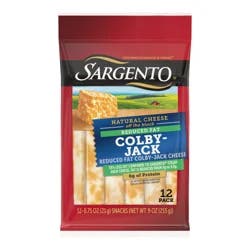 Sargento Reduced Fat Colby-Jack Natural Cheese Snack Sticks, 12-Count