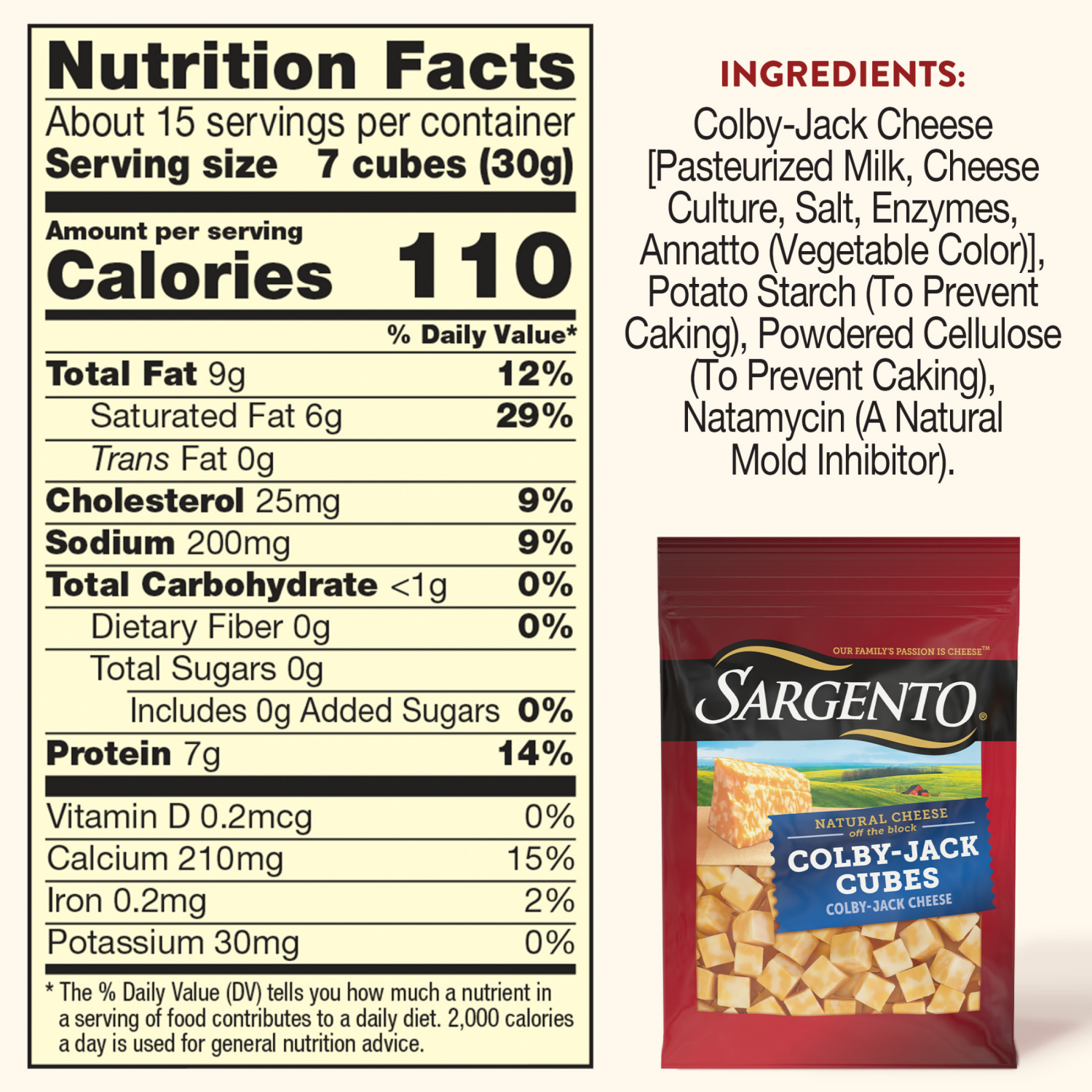 slide 4 of 8, Sargento Colby-Jack Natural Cheese Cubes, 16 oz., 16 oz