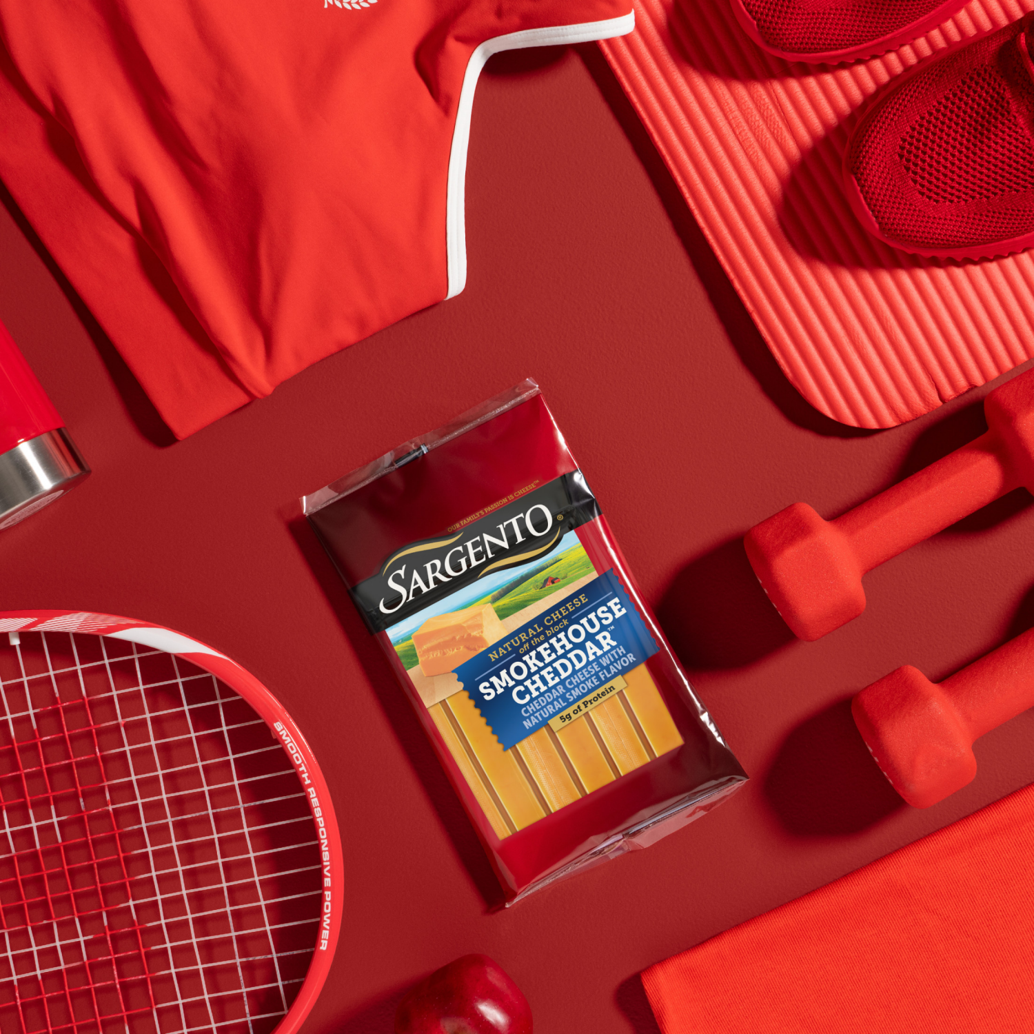 slide 4 of 5, Sargento Smokehouse Cheddar™ Natural Cheese Snack Sticks, 12-Count, 12 ct