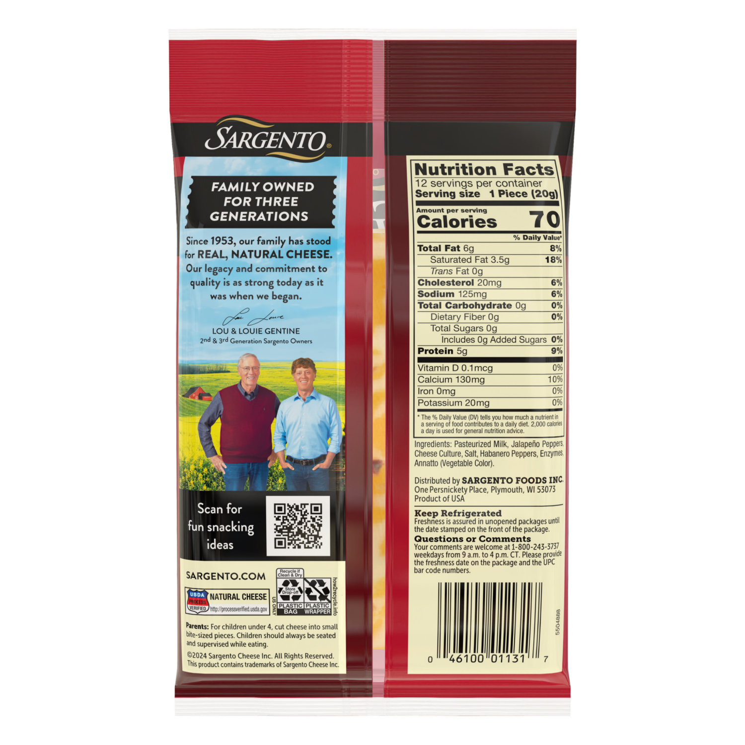 slide 3 of 8, Sargento Colby-Pepper Jack Natural Cheese Snack Sticks, 12-Count, 12 ct