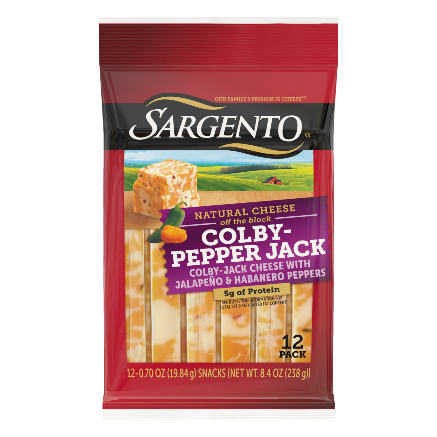 slide 1 of 8, Sargento Colby-Pepper Jack Natural Cheese Snack Sticks, 12-Count, 12 ct