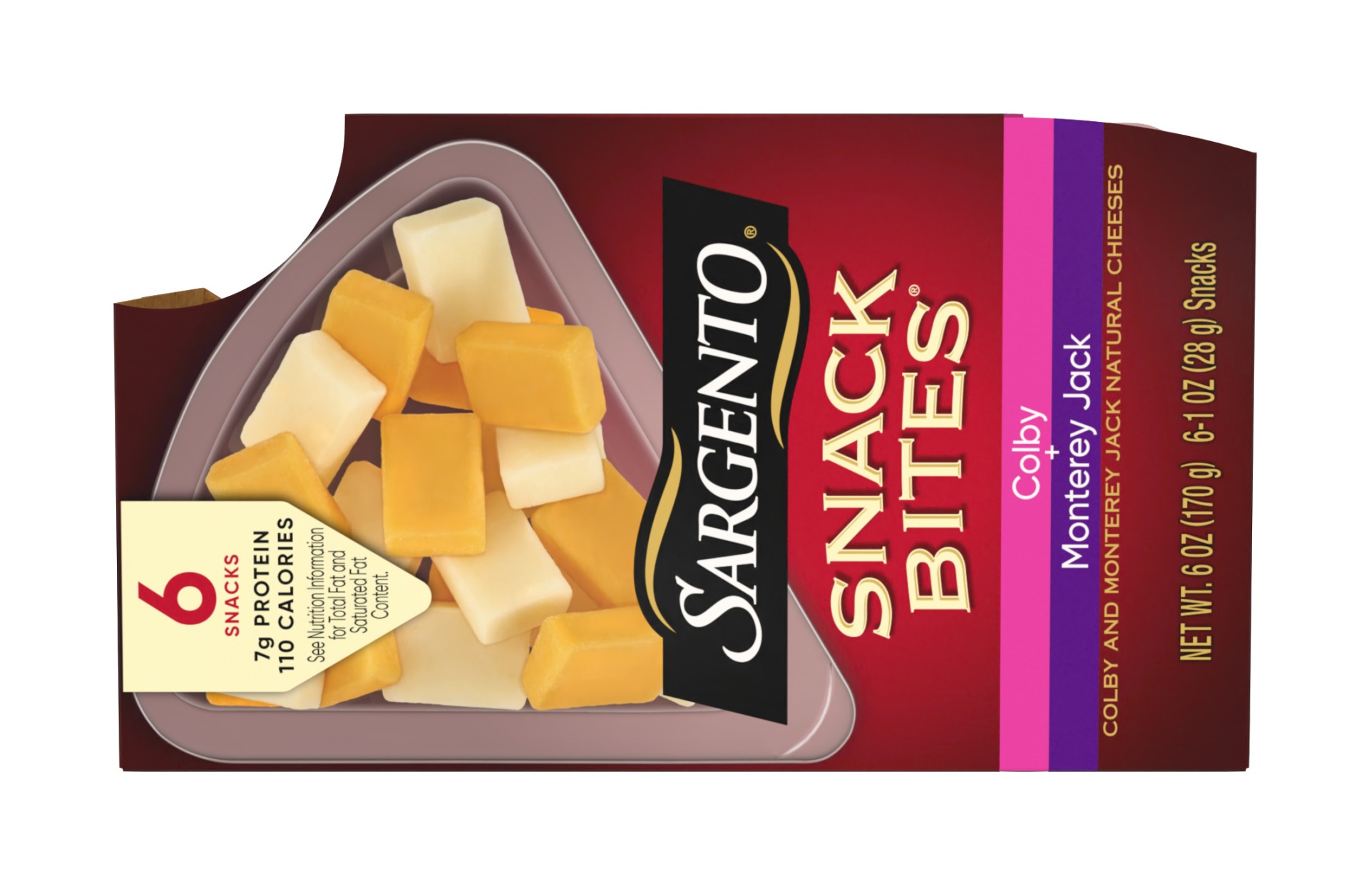 slide 2 of 7, Sargento Colby & Monterey Jack Cheese Snack Bites, 6 oz