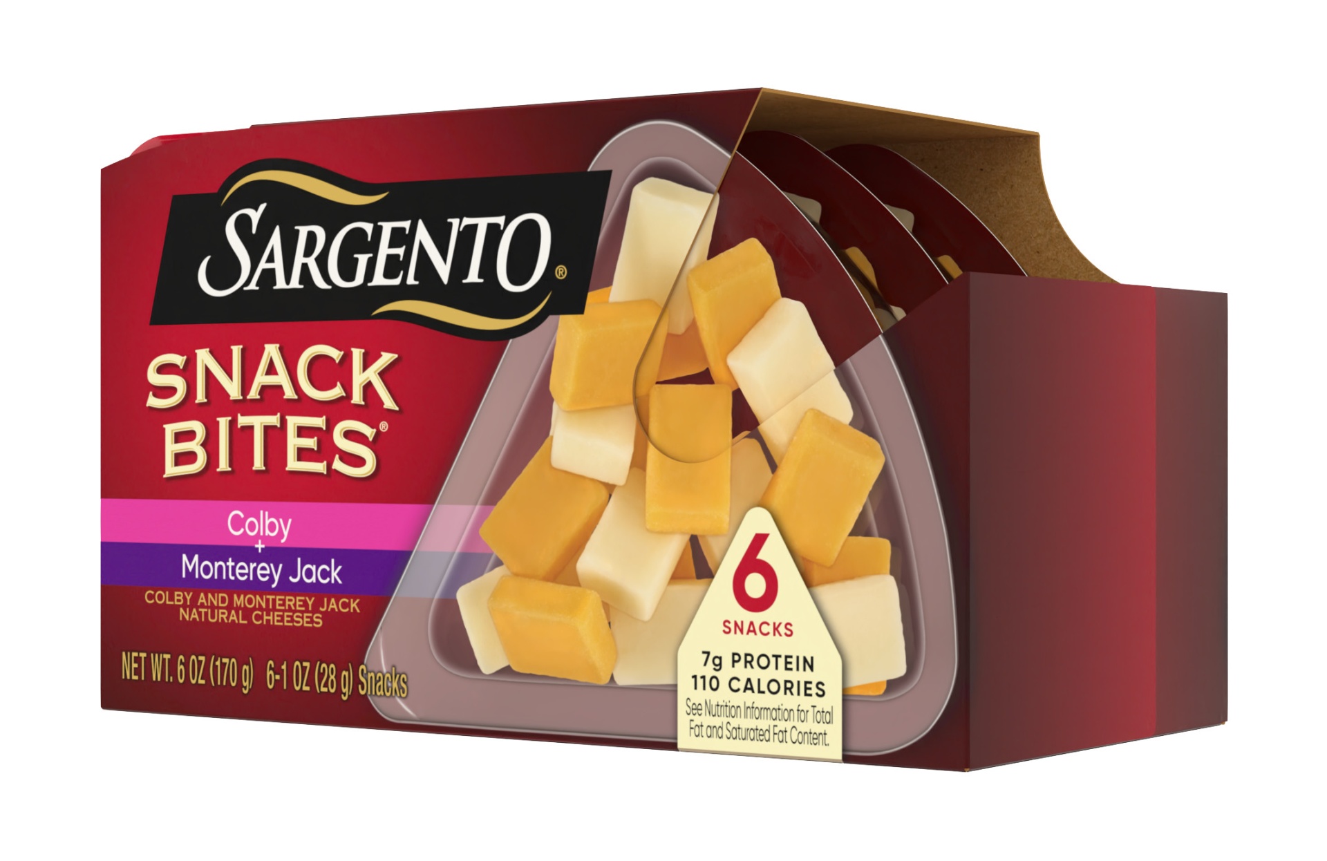 slide 4 of 7, Sargento Colby & Monterey Jack Cheese Snack Bites, 6 oz