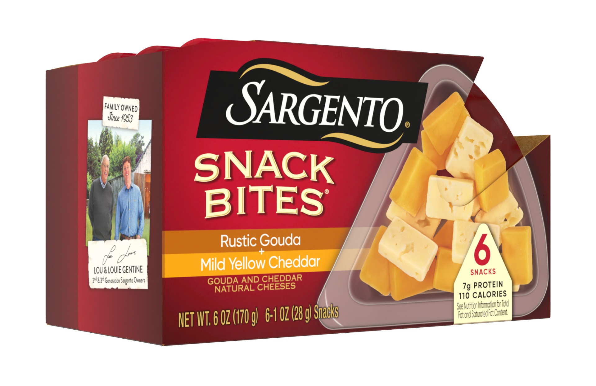 slide 3 of 7, Sargento Rustic Gouda & Mild Cheddar Cheese Snack Bites, 6 oz