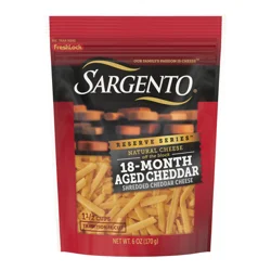 Sargento Reserve Series™ Shredded 18-Month Aged Natural Cheddar Cheese, 6 oz.