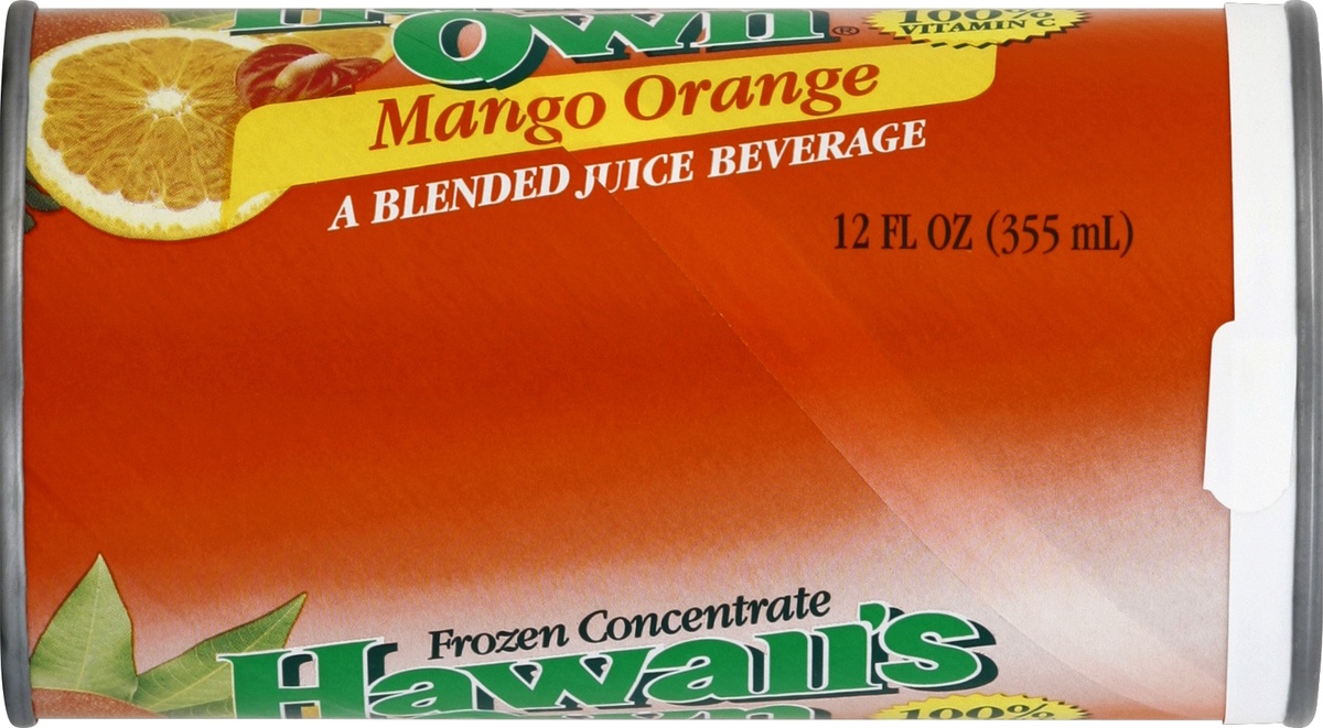 slide 2 of 4, Hawaii's Own Frozen Mango Orange Juice, 12 fl oz