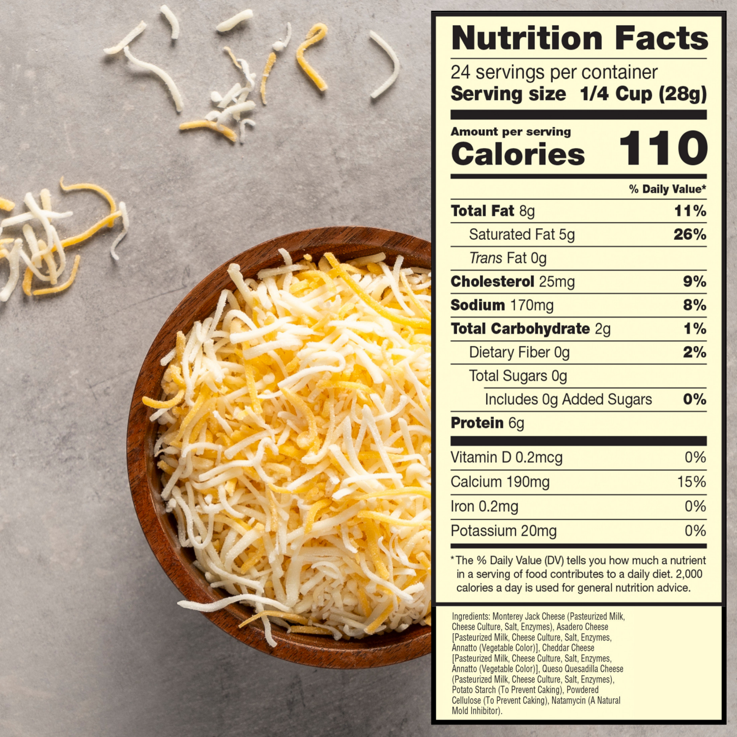 slide 5 of 5, Sargento Natural 4 Cheese Mexican Shredded Cheese Family Size - 24 oz, 24 oz