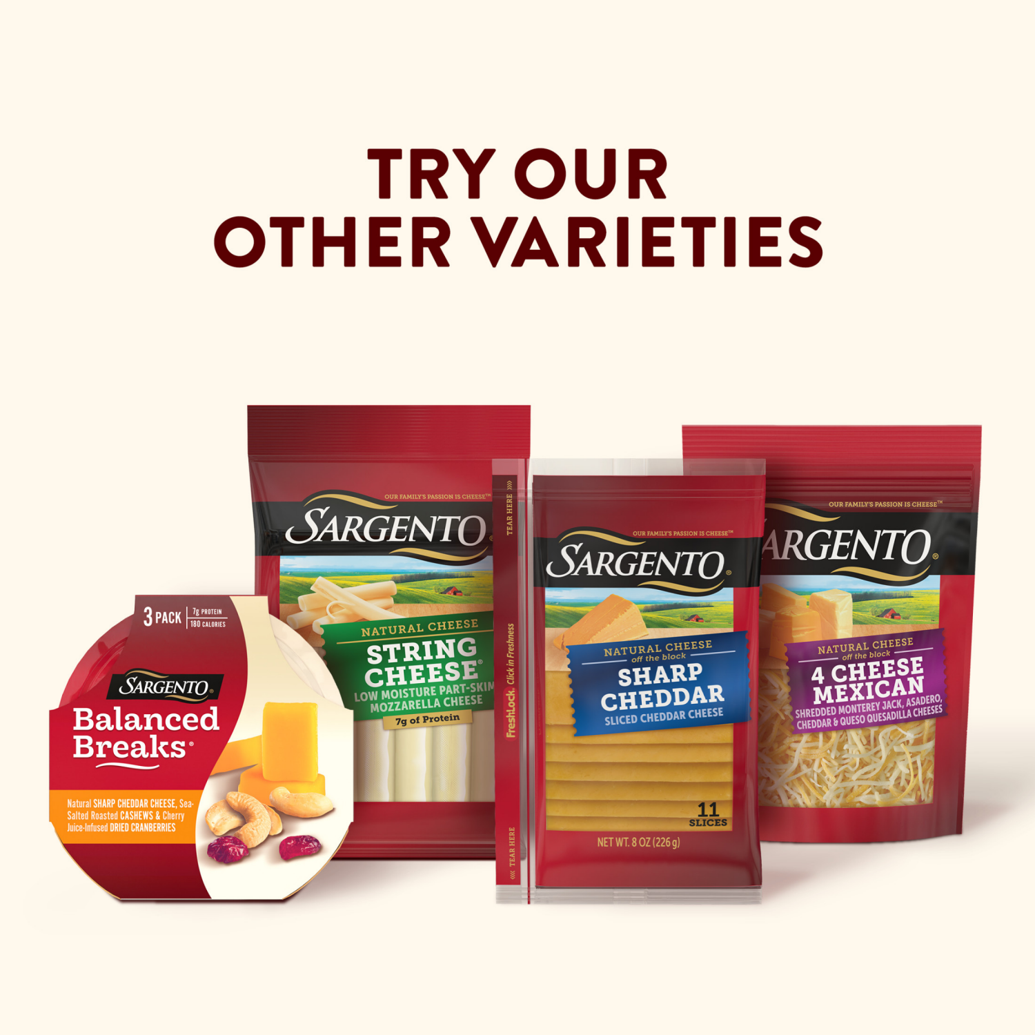 slide 2 of 8, Sargento Mozzarella & Fontina/Wheat Thins Sundried Tomato & Basil Balanced Breaks 3 - 1.5 oz Snacks, 3 ct