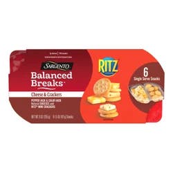 Sargento Balanced Breaks Pepper Jack & Colby Jack Cheese & Crackers 6 - 1.5 oz Snacks