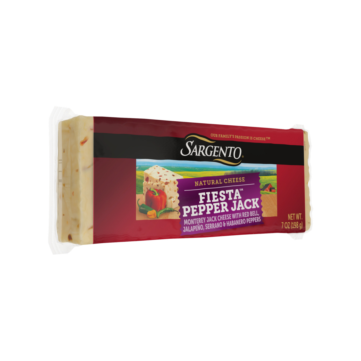 slide 3 of 5, Sargento Block Fiesta™ Pepper Jack Natural Cheese, 7 oz., 7 oz