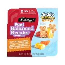 Sargento NEW! Sargento Fun! Balanced Breaks Colby-Jack Natural Cheese, Natural Flavored Mixed Fruit Snacks & Teddy Grahams Graham Snacks Honey Natural Flavor with Other Natural Flavor, 2 pack