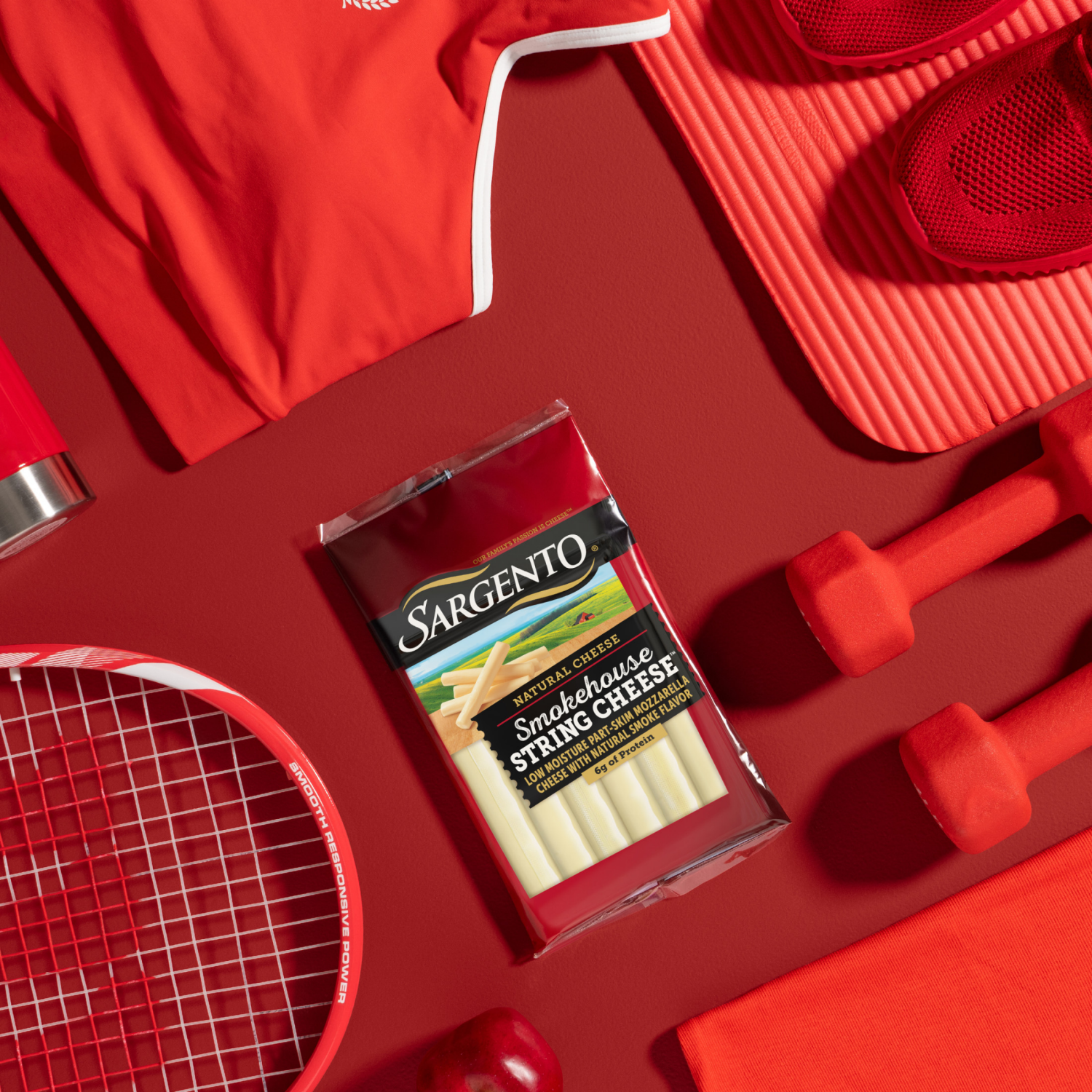 slide 6 of 8, Sargento Smokehouse String Cheese™ Natural Cheese Snacks, 12-Pack, 12 ct